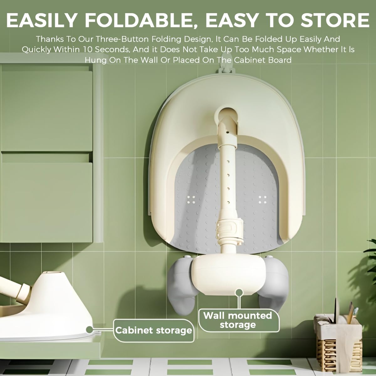 SNOWIE SOFT Baby Bath Stand for 12–36 Month Toddlers with 44–54cm Adjustable Height and Anti-Slip Wide Base | Folding Portable Design