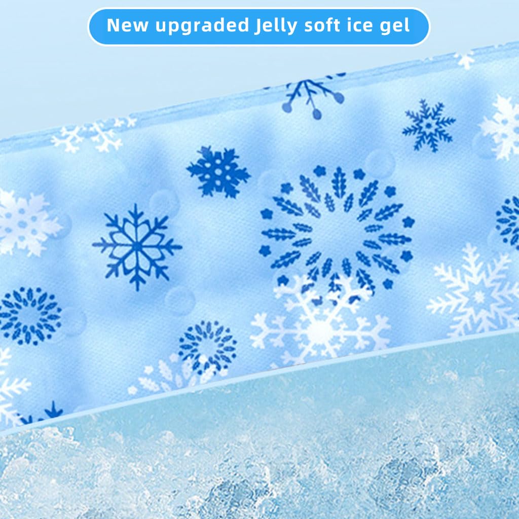 Qpets Cooling Mat for Dogs 50×40cm with Gel Insert and Waterproof PVC Fabric | Sky Blue Pet Bed Mat