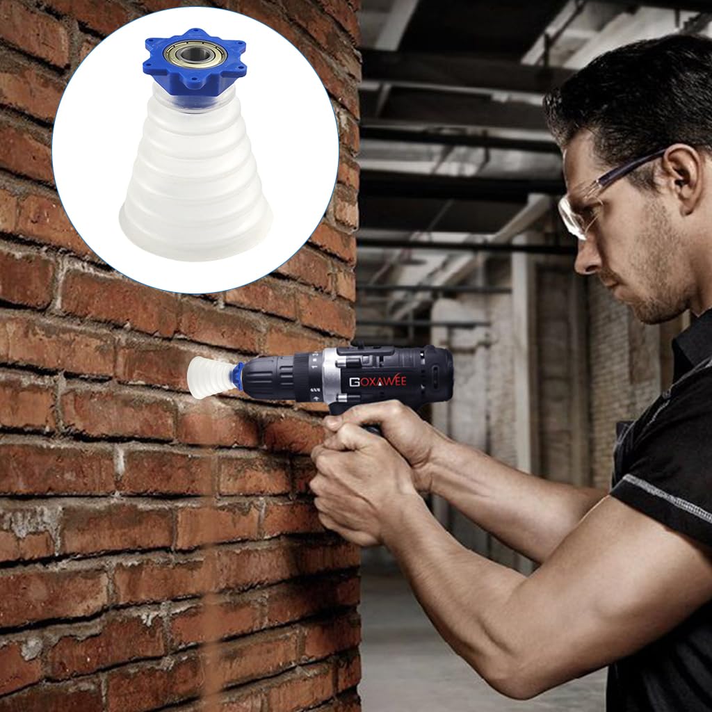 Serplex Hole Saw Dust Bowl 16cm for Drill Dust Collection with Flexible Retractable Cover | Universal Fit