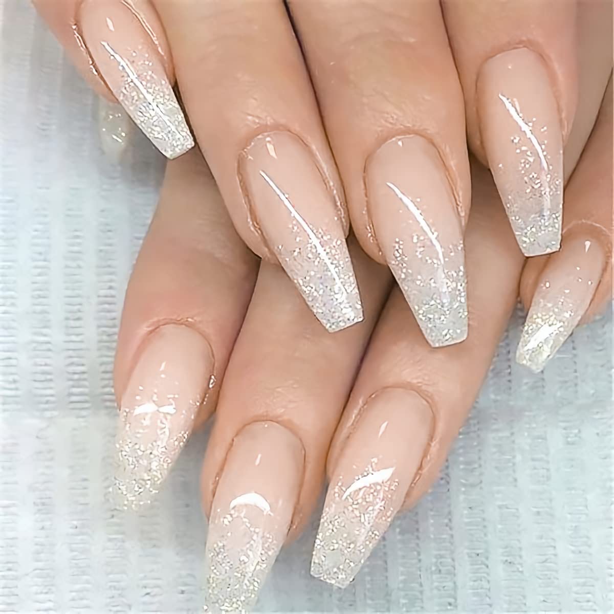ZIBUYU Press On Nails for Home Salon Use with 24 PCS Full Cover Matte Design | ABS Resin False Nails