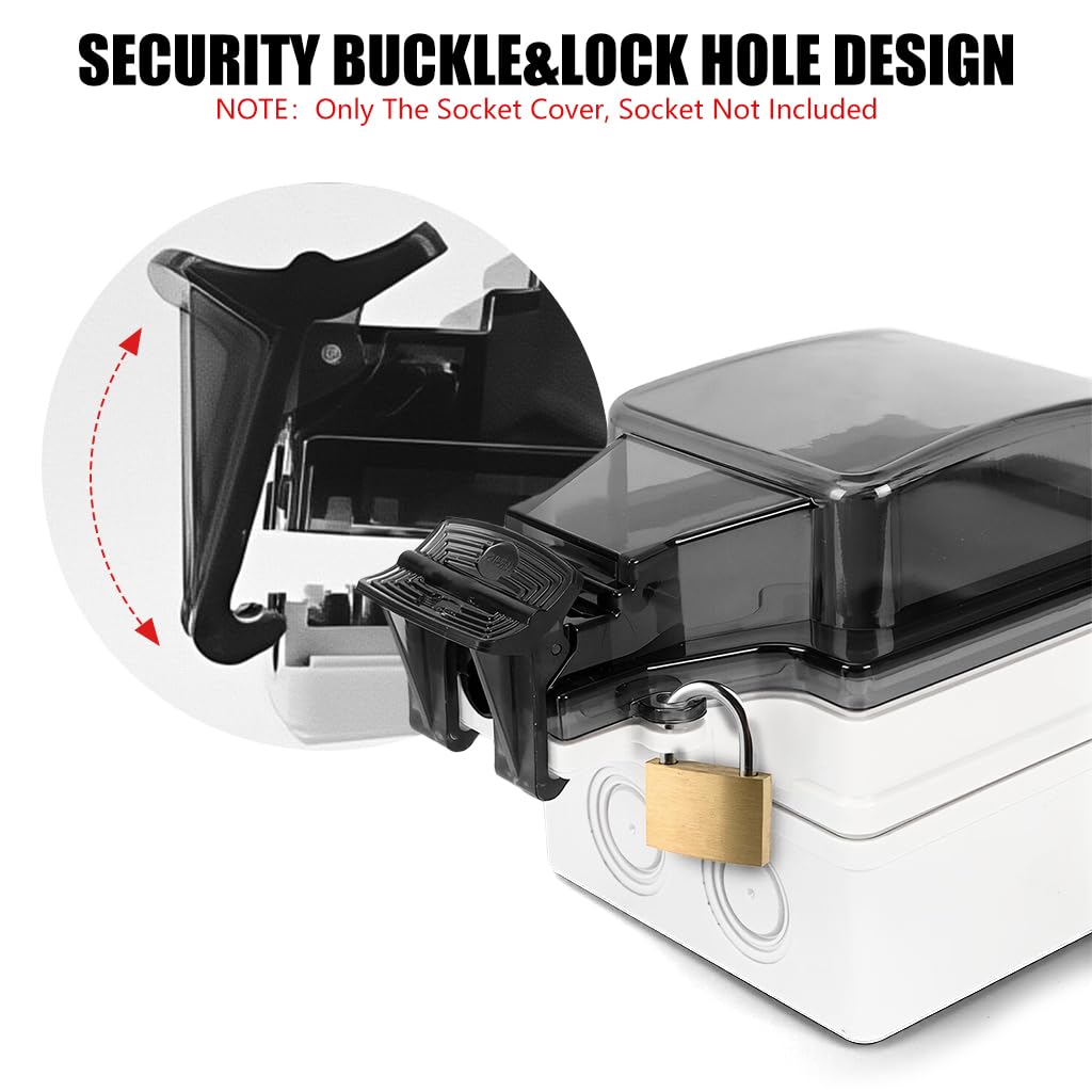 Serplex Electrical Box Cover for Outdoor and Indoor Use featuring Flip Up Lid and IP66 Waterproof 86x86mm | ABS Copper Construction