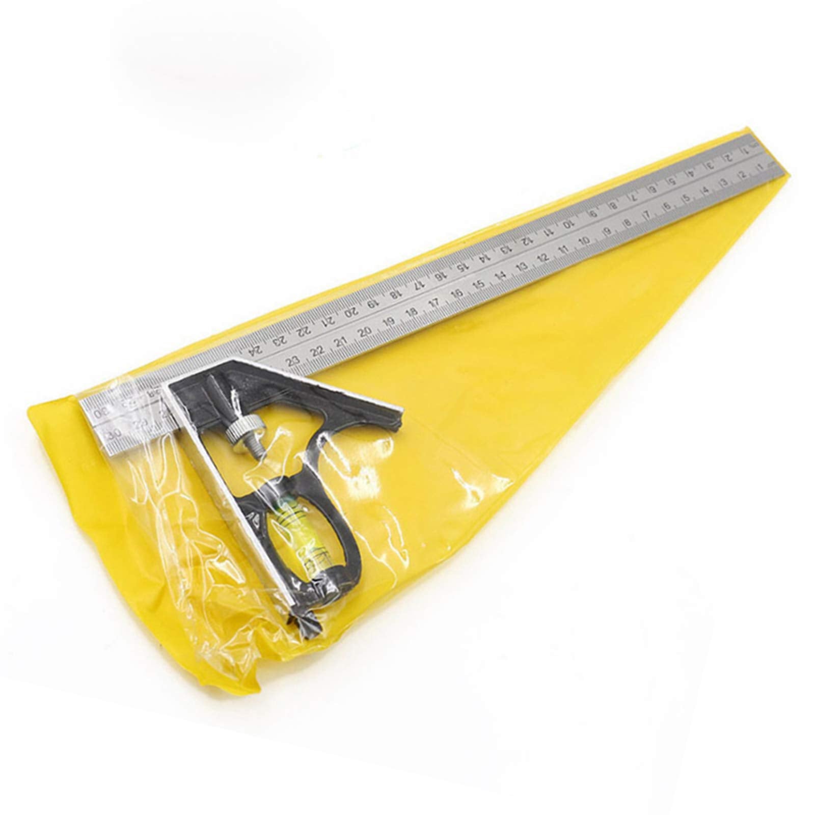 ZIBUYU Angle Scale Tool for Precise Measuring with Spirit Level and 12 Inch Stainless Steel Ruler