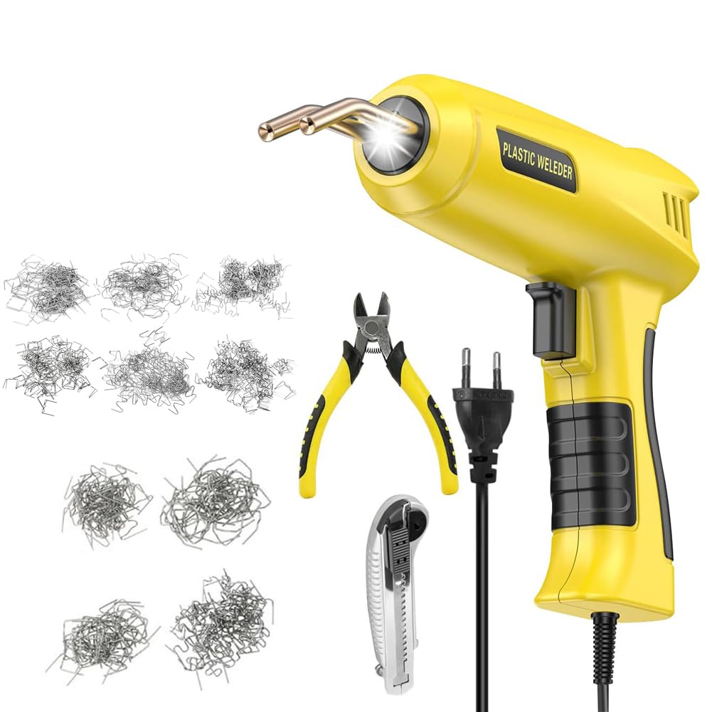 Serplex Plastic Welder Hot Stapler Gun Kit for Car Bumper Repair with 800 pcs Staples | 200W LED Model