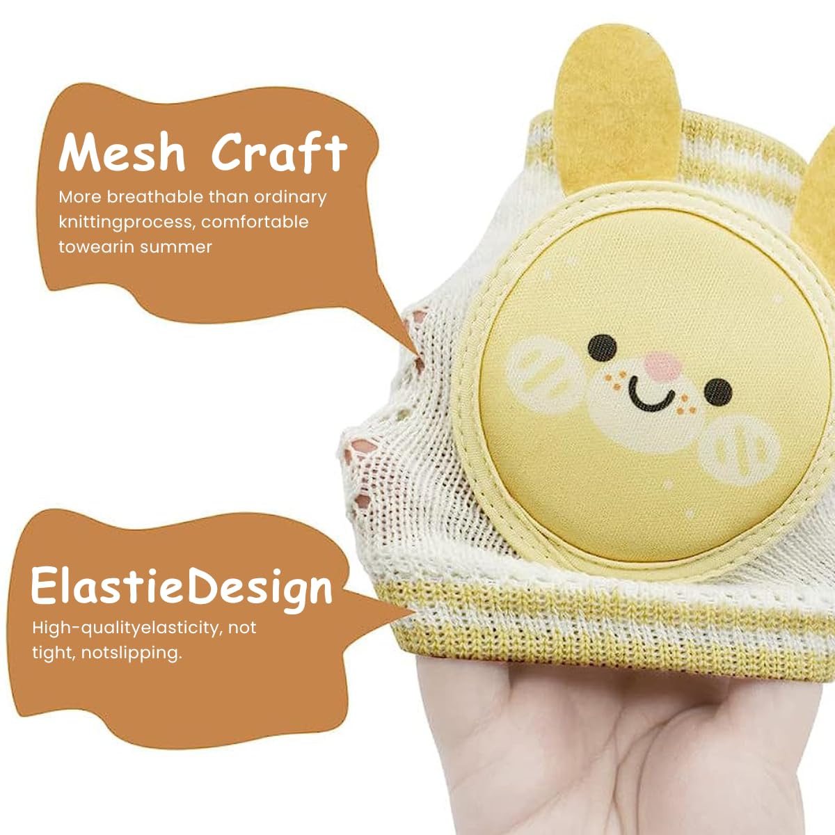 SNOWIE SOFT Baby Knee Pads for Crawling with Anti Slip Elastic Sleeve | 2 Pair Breathable Protection for Infants Toddlers