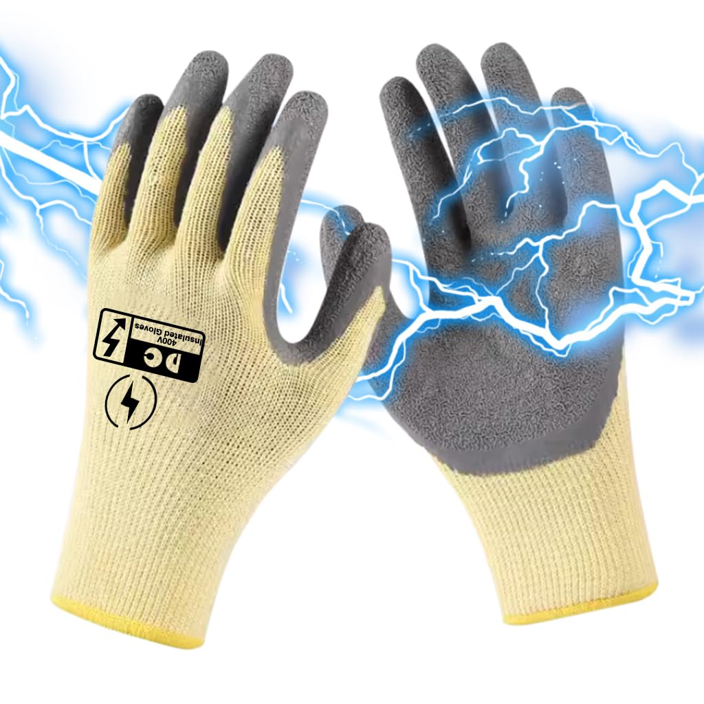 Serplex Electrical Insulated Gloves for Electricians with 400V Resistance and Full Palm Rubberization | Ergonomic Comfort Fit