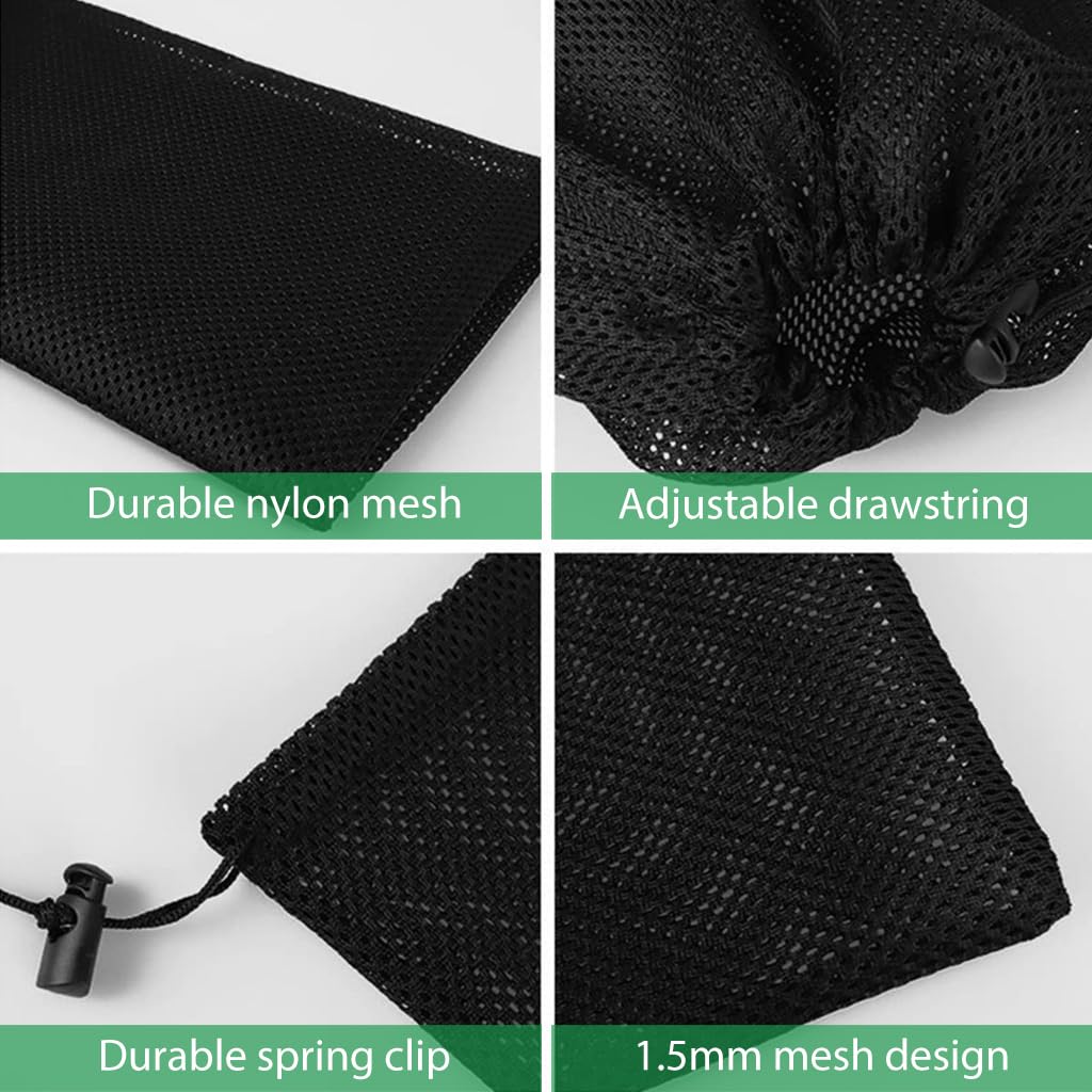 HASTHIP® Large Pond Pump Filter Bag 2-Pack, 31x41cm Nylon Mesh Barrier Bags with Drawstring for Fish Tanks, Prevents Clogging - Durable & Easy Maintenance, Universal Fit for Sump Pumps