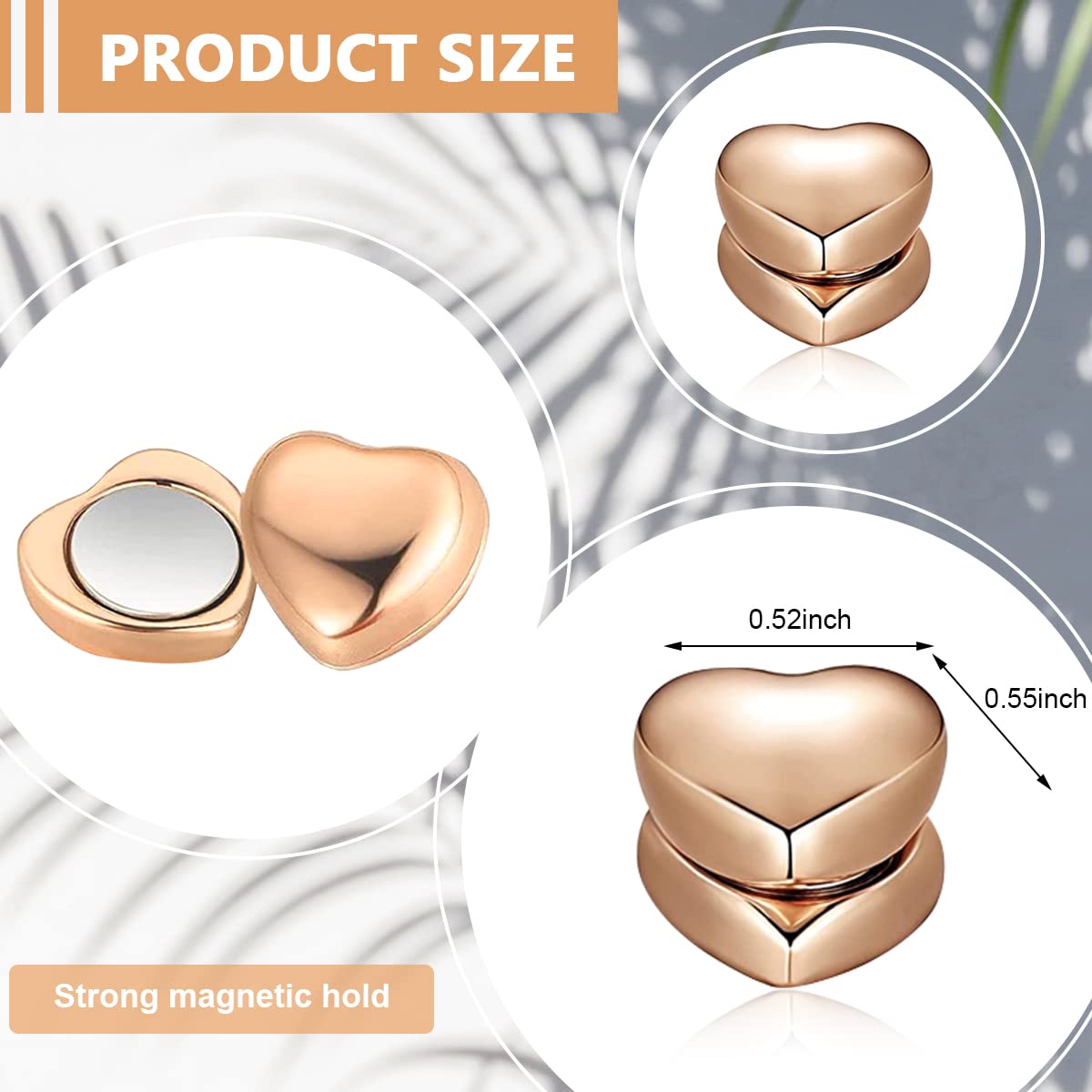 MAYCREATE Glossy Clothing Scarf Pins Set featuring Strong Magnets and 4 Color Options | 8pcs