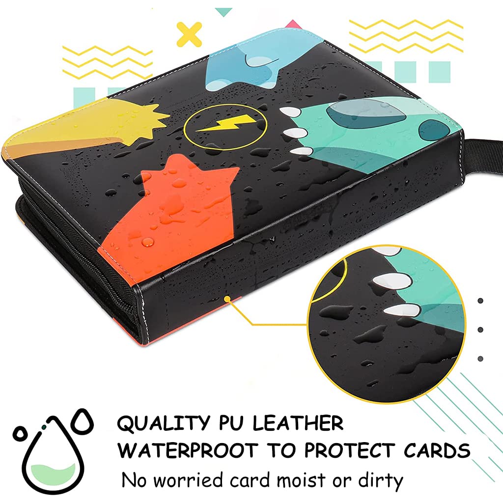 PATPAT Trading Card Binder for 400 Pokémon Cards with Zipper Album Holder | Kids Collection Bag