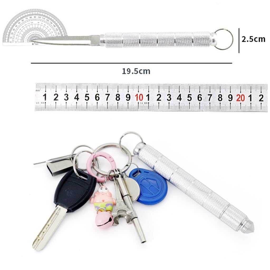 Proberos Portable Window Breaker with Keyring for Car Emergency | Stainless Steel Tool