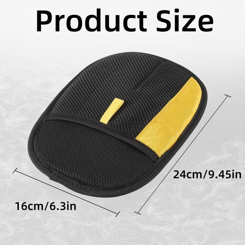 Qpets Pet Hair Removal Glove for Easy Grooming featuring Anti-Static Palm and Ventilated Mesh Fabric