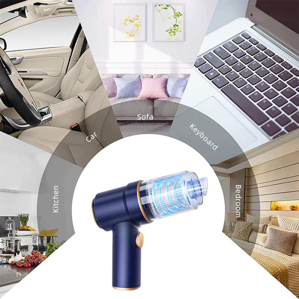 ZORBES Electric Compressed Air Duster for Car and Home with 120W 10000Pa Suction | 42000RPM Handheld Vacuum featuring 4000mAh Battery