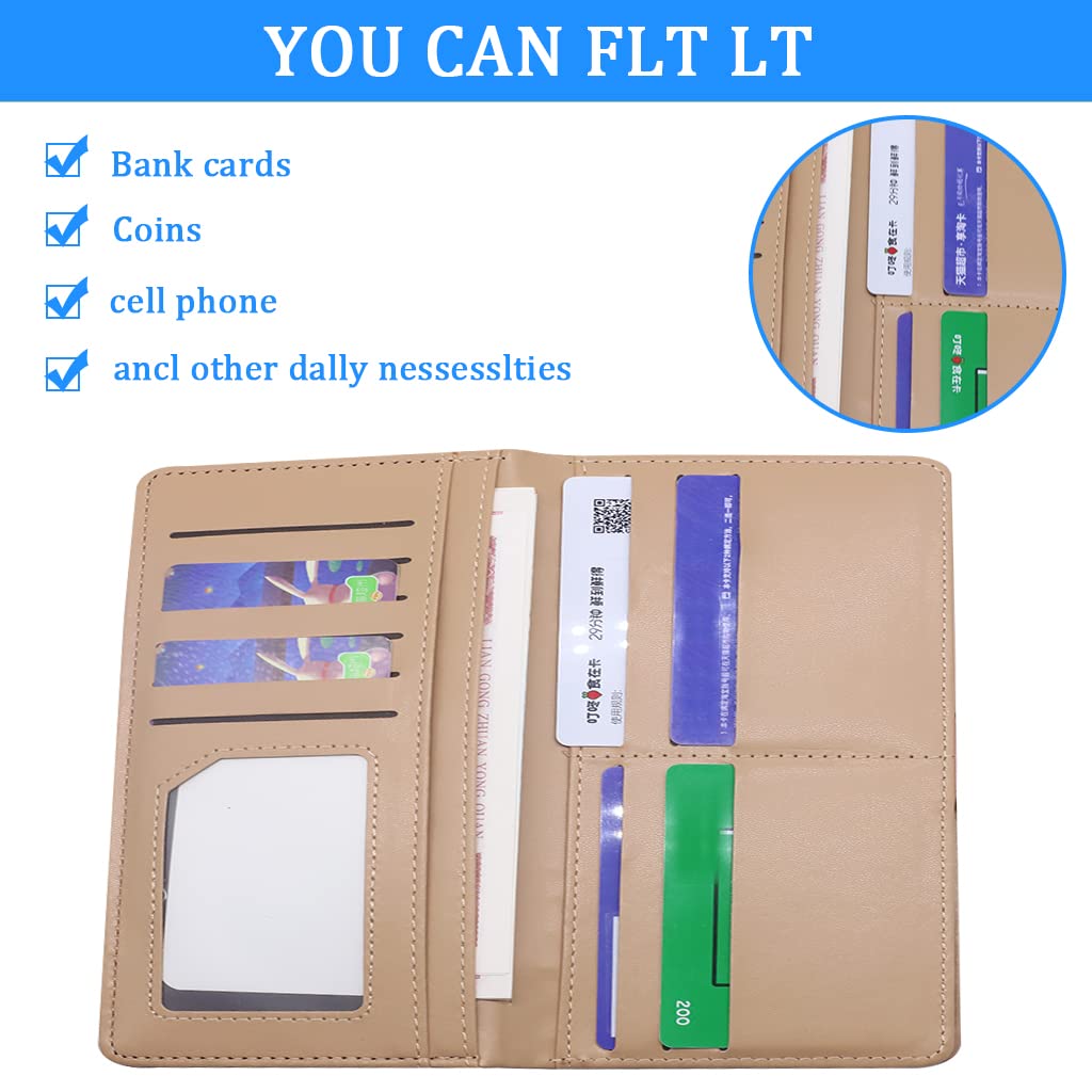 PALAY Women Wallet for Daily Use with 10 Card Slots and Leaf Pendant | PU Leather Black Purse