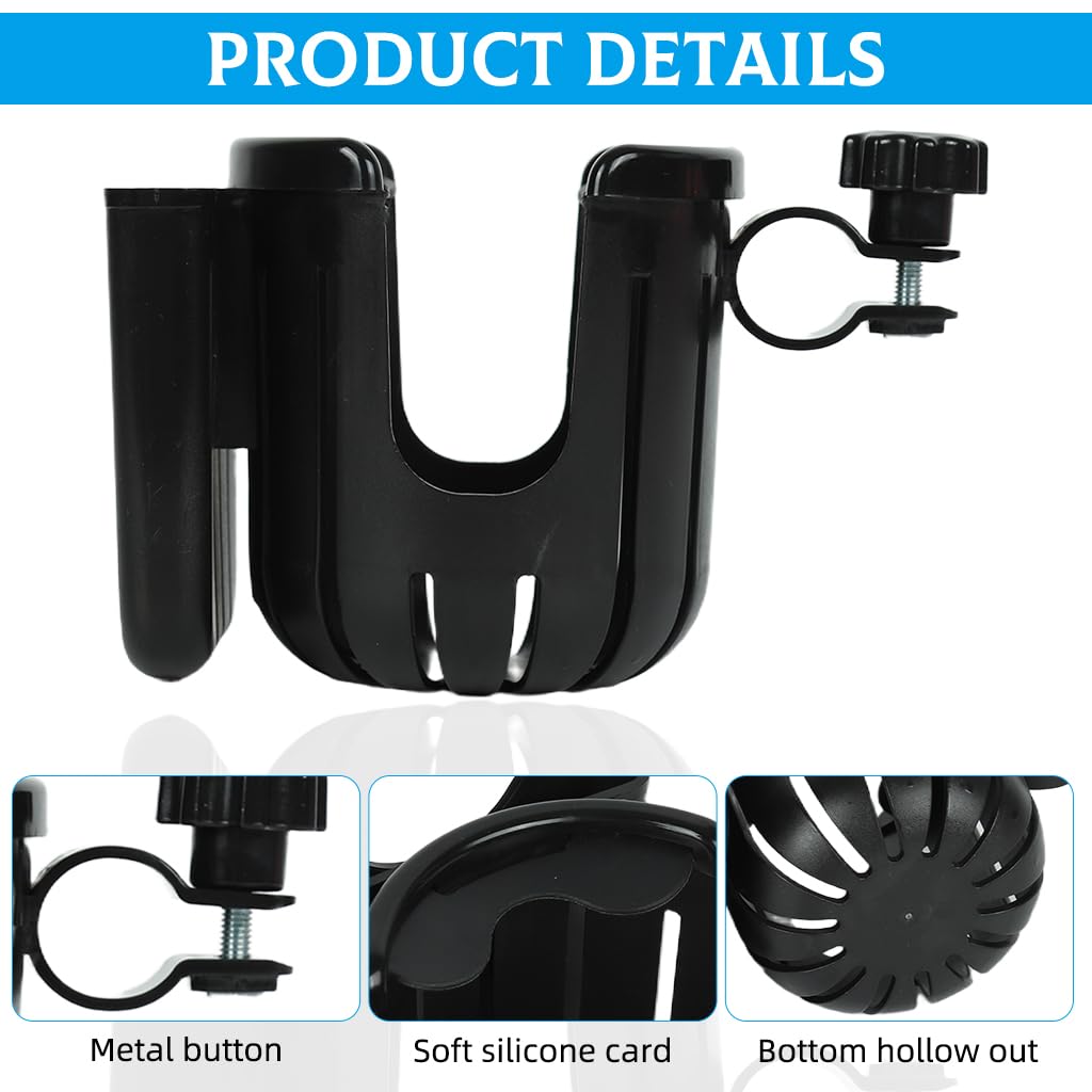 Proberos Water Bottle Holder for Bicycle with Screw Fix Mount and Dual Function Design | Black