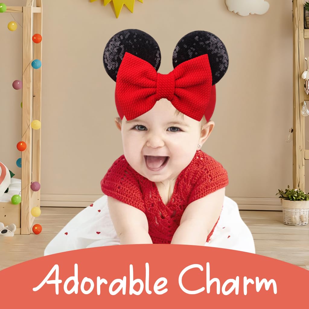 Baby Bows Turban Knotted Head Wraps for Baby Girls featuring Soft Stretchy Fabric