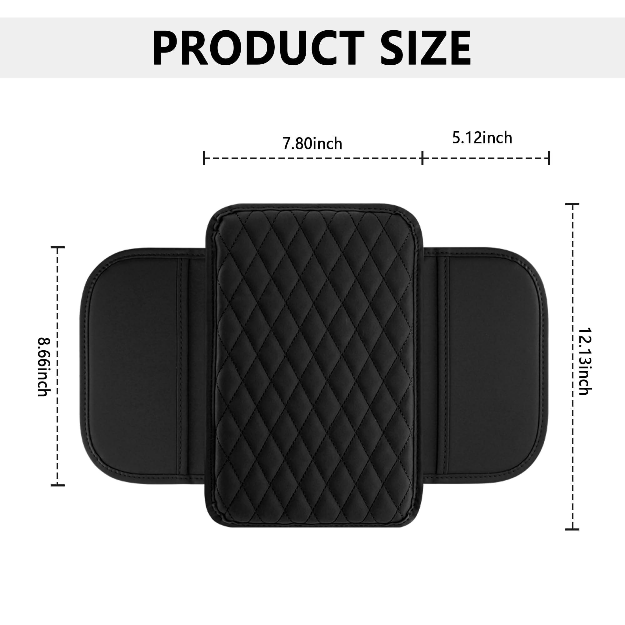 STHIRA Car Center Console Cover for Cars and SUVs with Dual Mobile Pockets | Easy Installation and Spill Protection