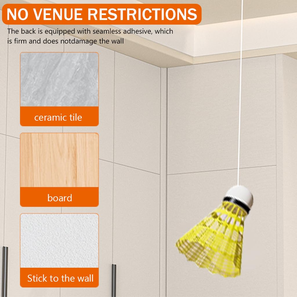 Proberos Badminton Rebound Trainer Set for Solo Practice with Remote Control and 3 Shuttles