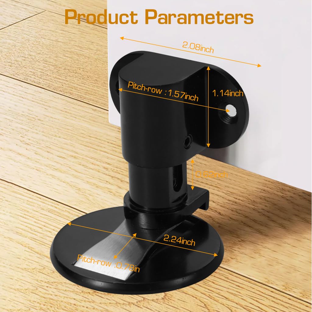 Serplex Door Stopper for Home featuring Adjustable Magnetic Catch and Zinc Alloy Body | No Drilling Installation