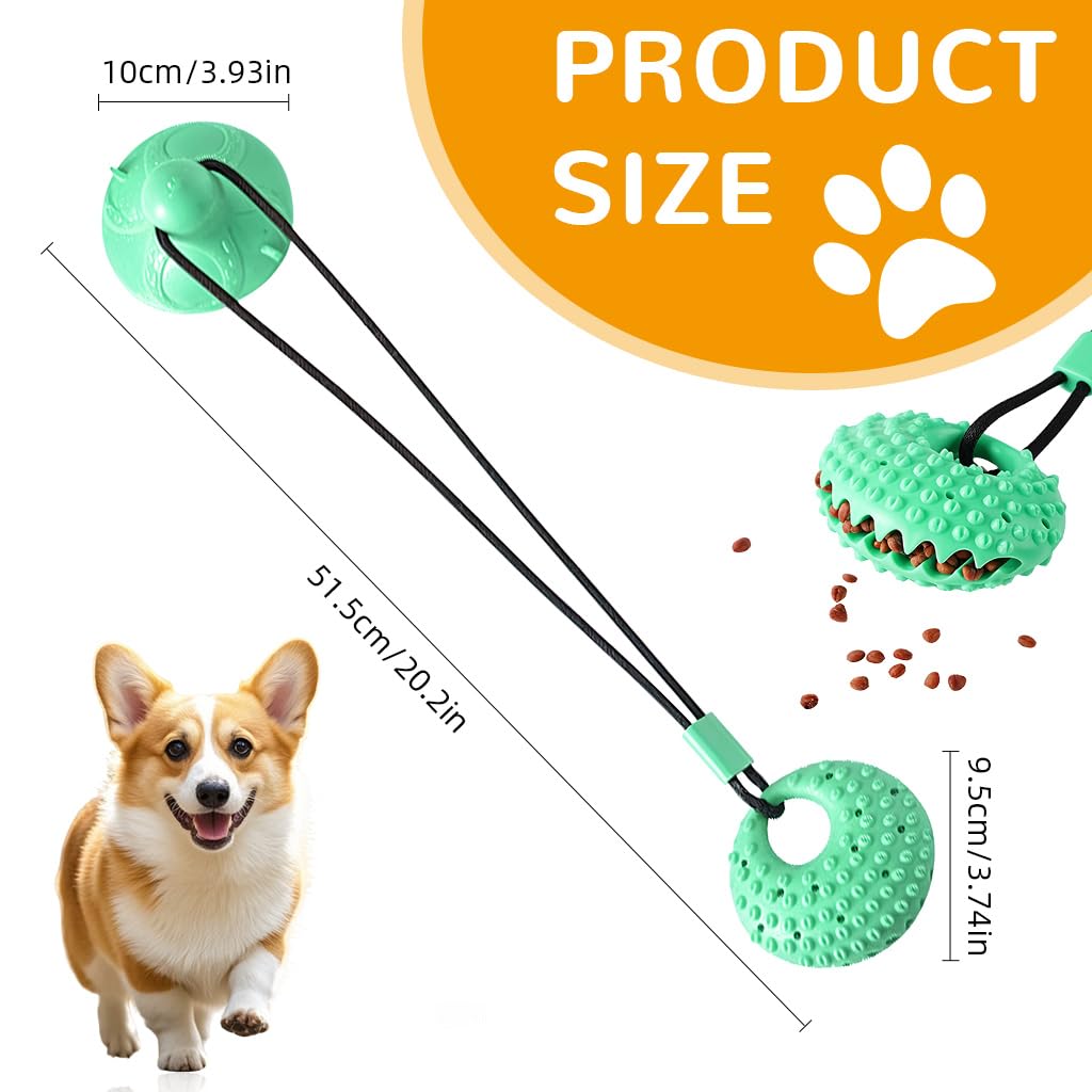 Qpets Dog Chew Toy for Self Play with Strong Suction Cup and TPR Tear Resistant Ball | Promotes Dental Health