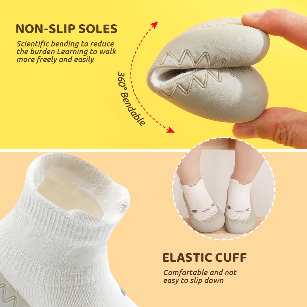 SNOWIE SOFT Winter Baby Shoes for 6–12 Months with Anti Skid Rubber Sole and Plush Liner