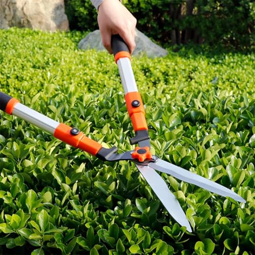HASTHIP® Telescopic Hedge Shears, SK5 Sharp Blades, Adjustable Handle Length, Non-Slip Comfort Rubberized Grip Handles, Multifunctional Garden Pruning Shear, 27.934.2 Inch