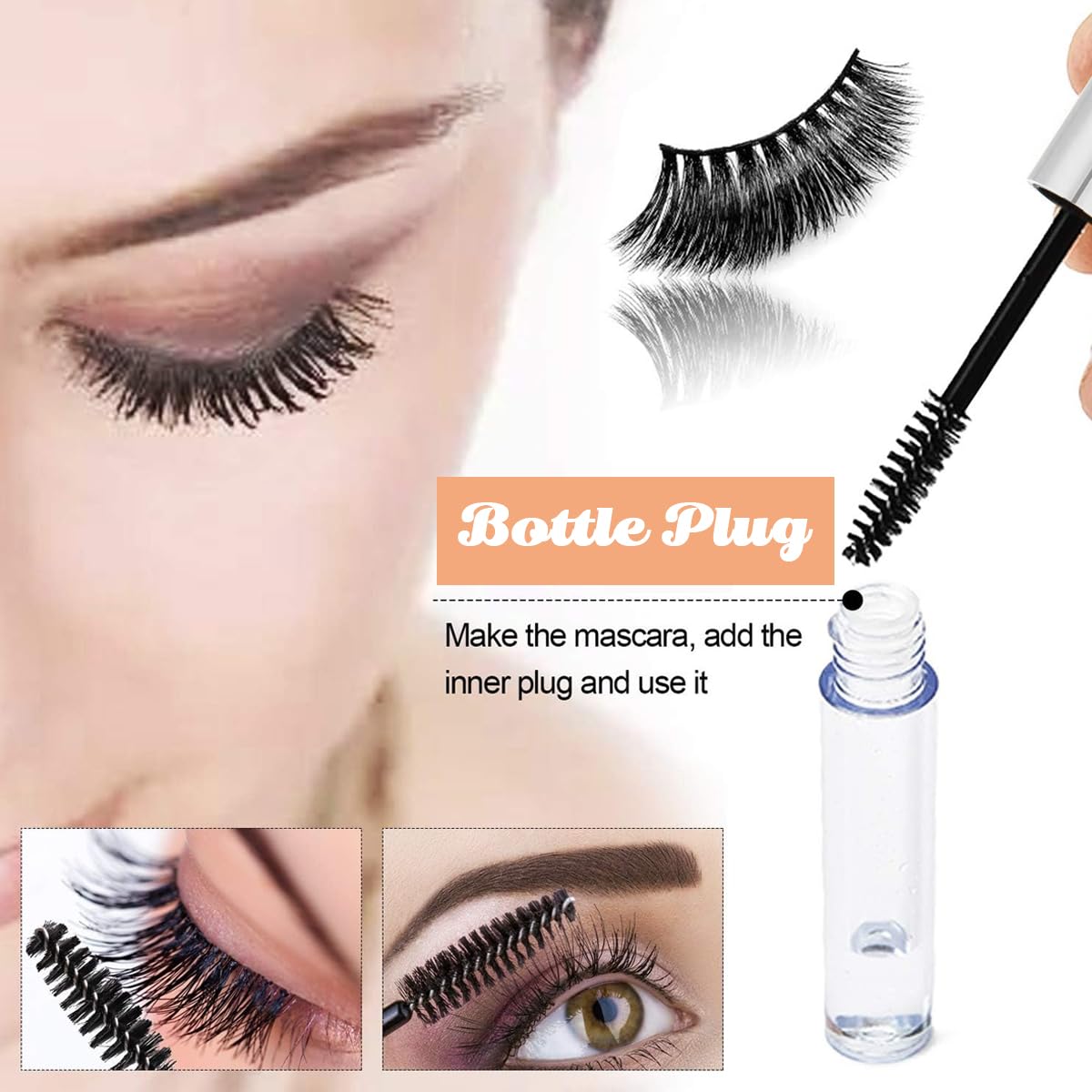 MAYCREATE Empty Mascara Tube for Travel and Home with Funnels and Transfer Pipettes 10ml