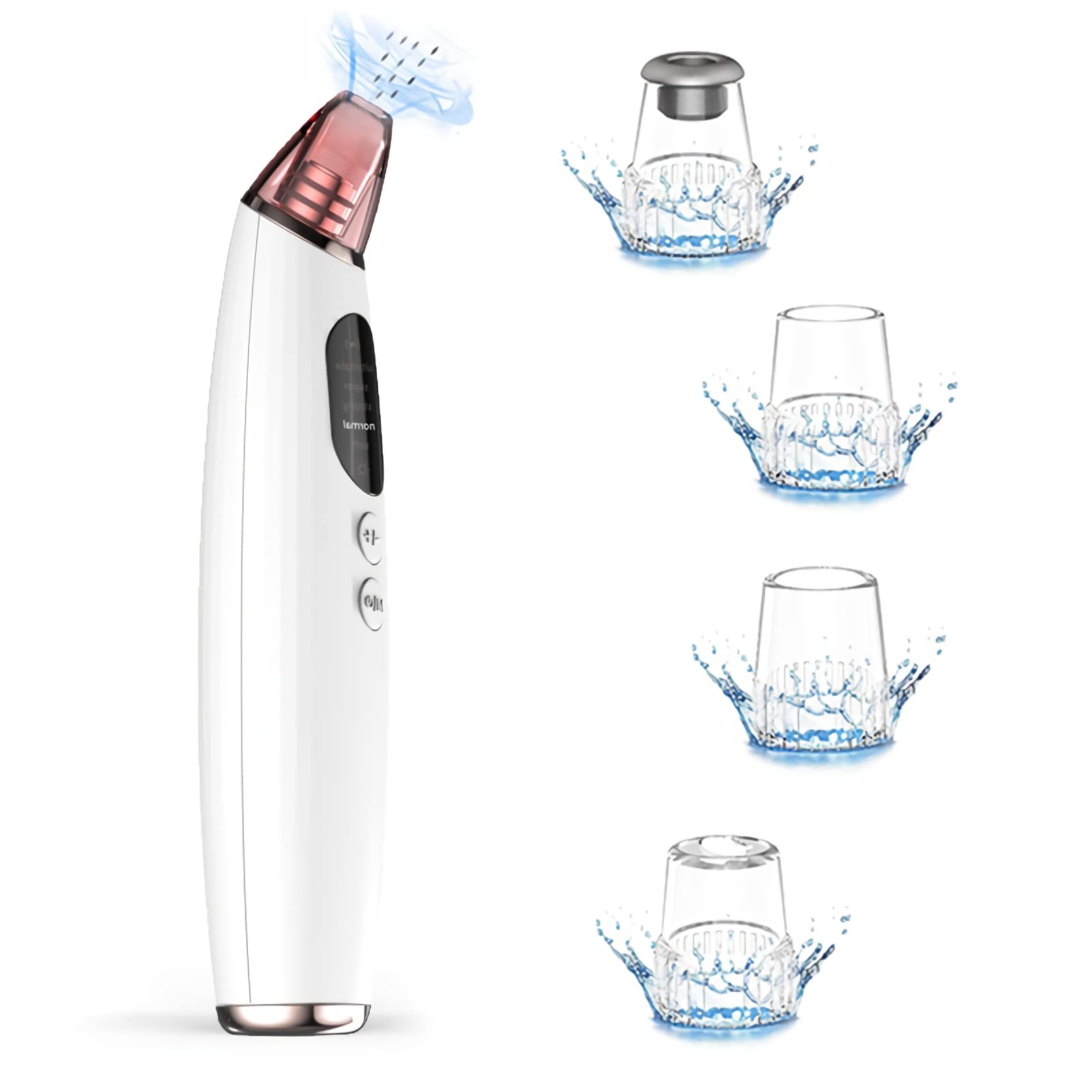 MAYCREATE® Blackhead Remover Pore Vacuum Cleaner with Heat Compress, Facial Pore Cleaner Suction, Electric Acne Comedone Whitehead Vacuum Cleaner with Accessories For Women