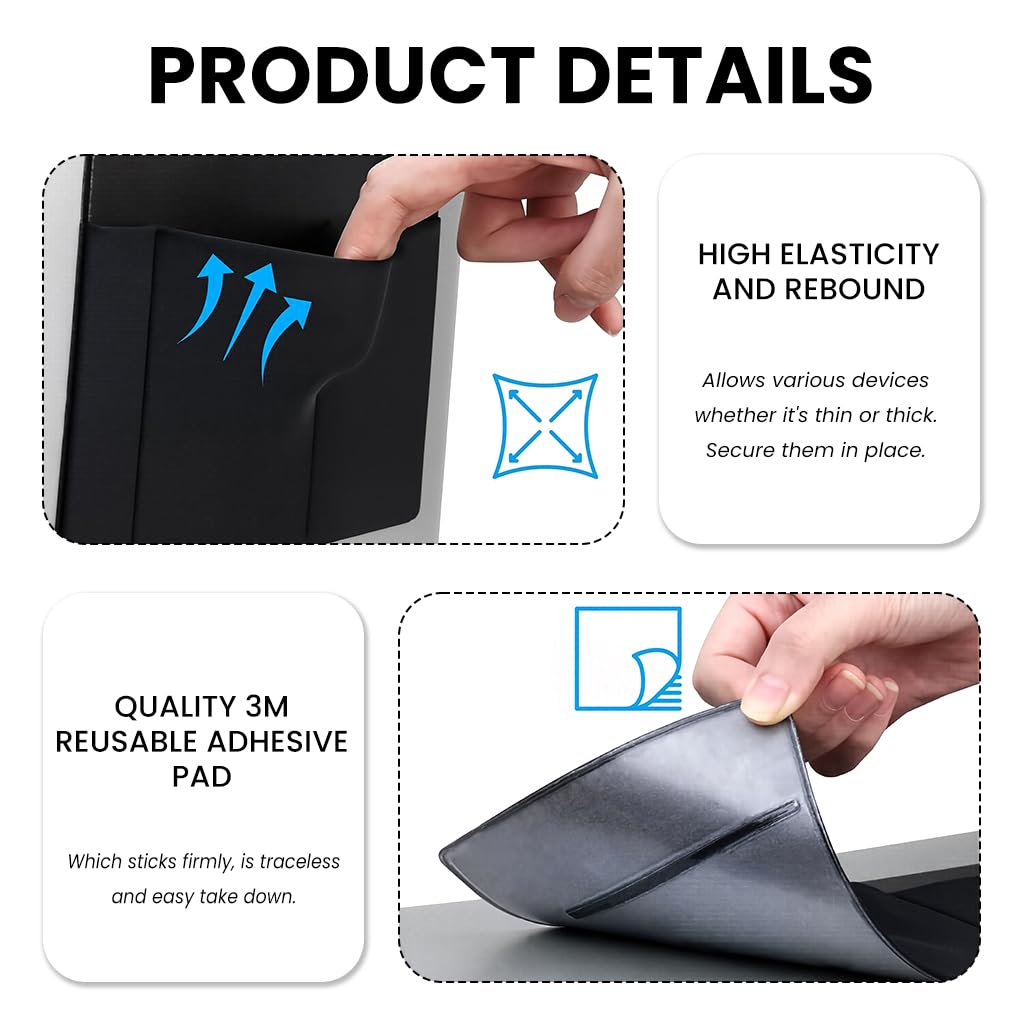ZORBES Laptop Organizer for MacBook with 3 Pockets and Traceless Adhesive | PU 26.4x13cm Sleeve
