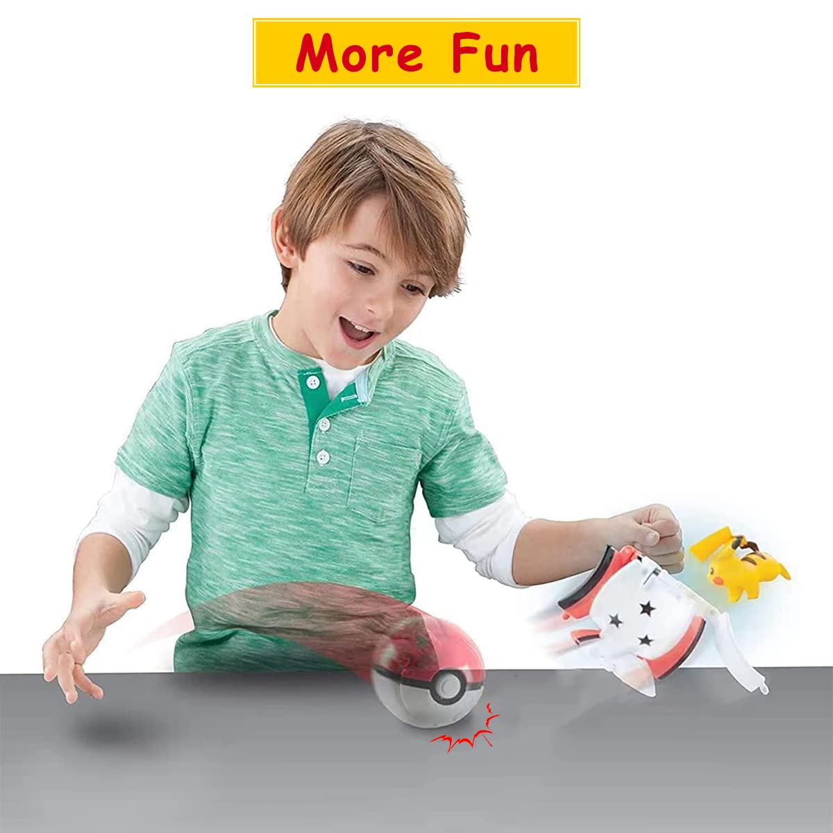 PATPAT Pokemon Toy Figures for Kids with Auto Open Ball 8x7x6cm in ABS and PVC | Desk Decor Gift