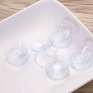ZIBUYU® Suction Cups for Glass Double Sided PVC Plastic Sucker Pads 30mm White 20 Pieces 40PCS