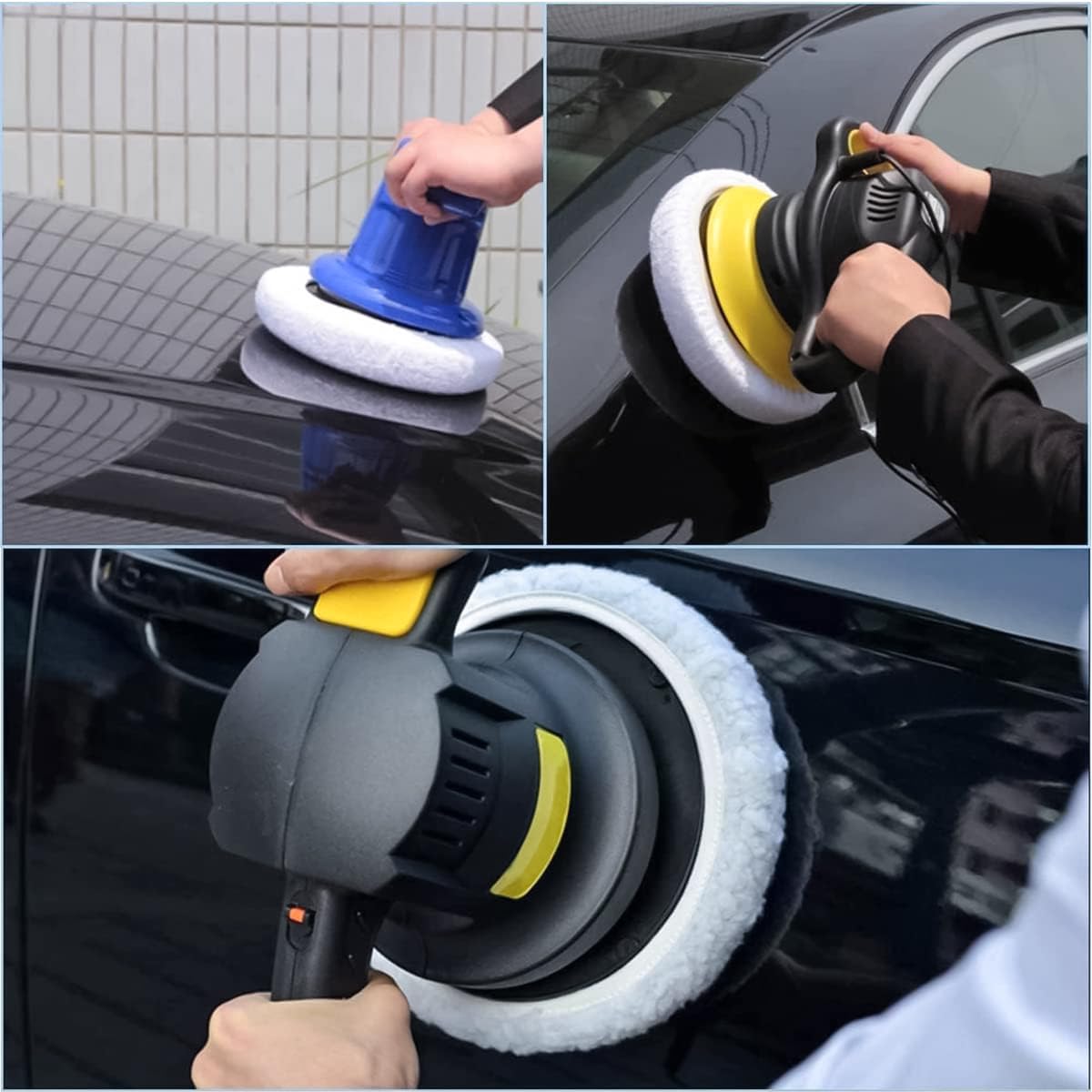 STHIRA Polishing Buffer Pads for Cars and Furniture with 9 and 10 in Fit | 10 Pcs Microfiber Wool Kit