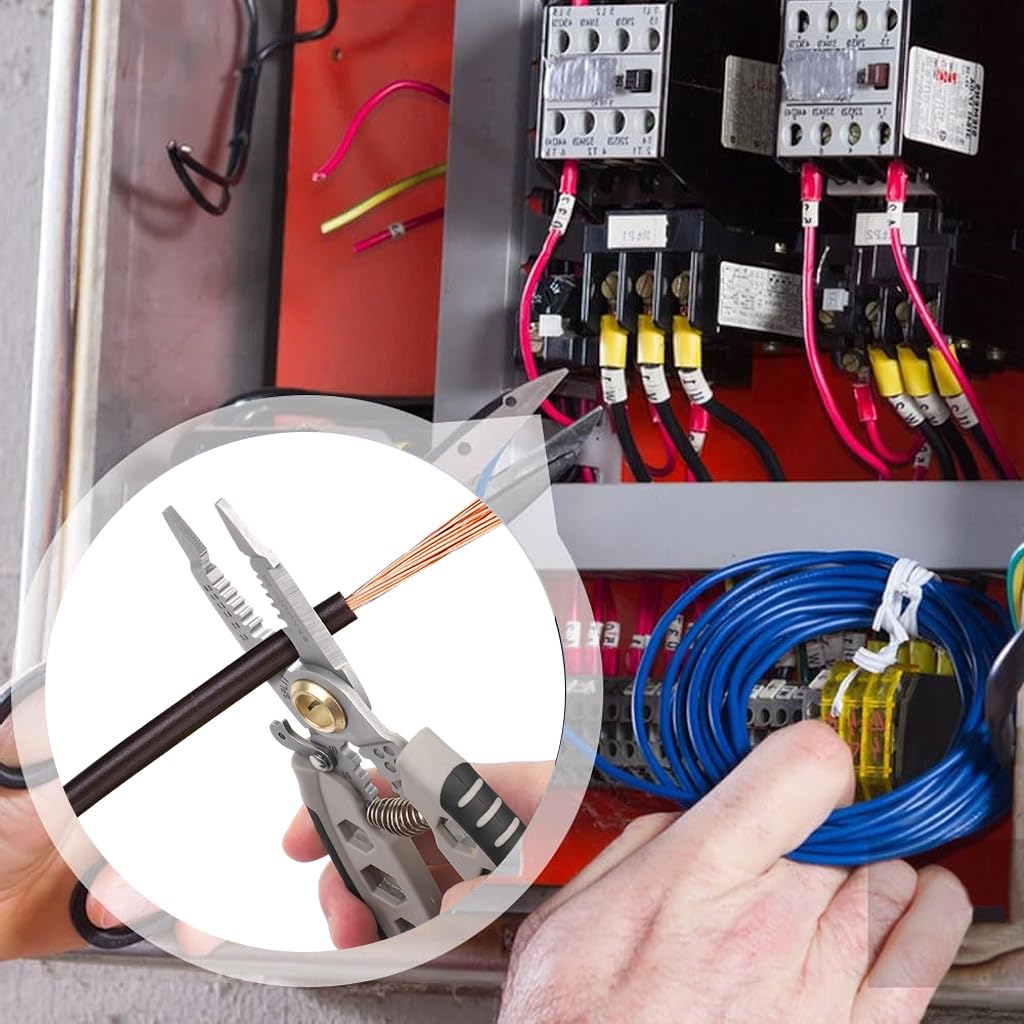 Serplex Wire Stripping Tool for Electrical and DIY Use with 7 in Size and Rubberized Handle