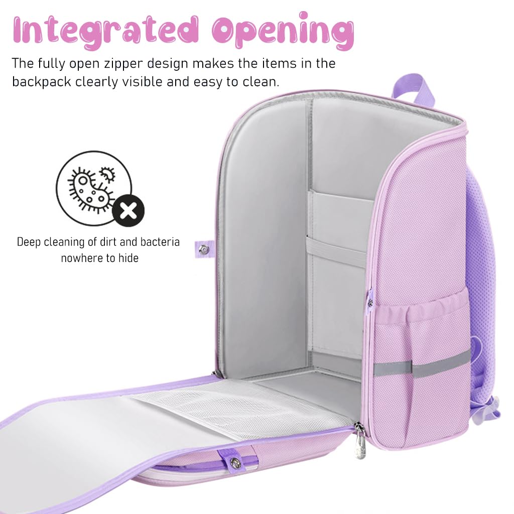 Venzina Unicorn Backpack for School with 31cm×21cm×41cm Capacity and EVA Waterproof Design | Ideal for Girls Aged 7–12