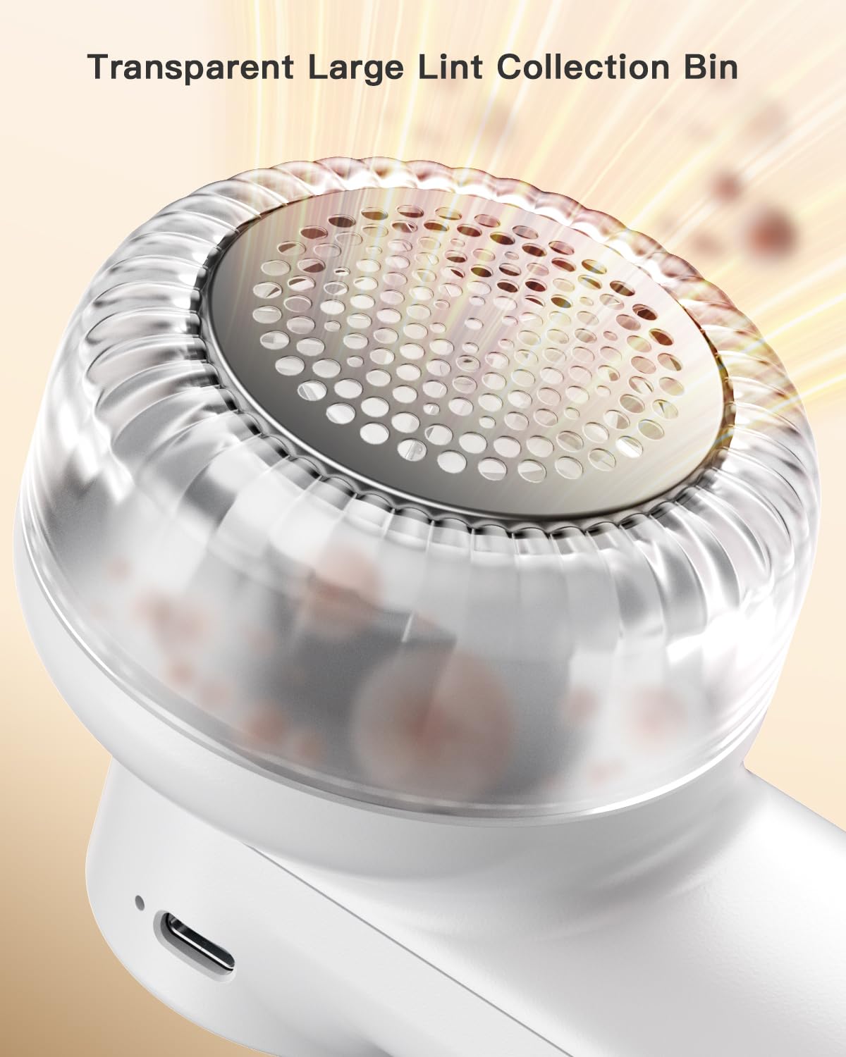PATPAT Lint Remover for Clothes with 3 Speeds LED Display and 6 Stainless Steel Blades | USB Rechargeable