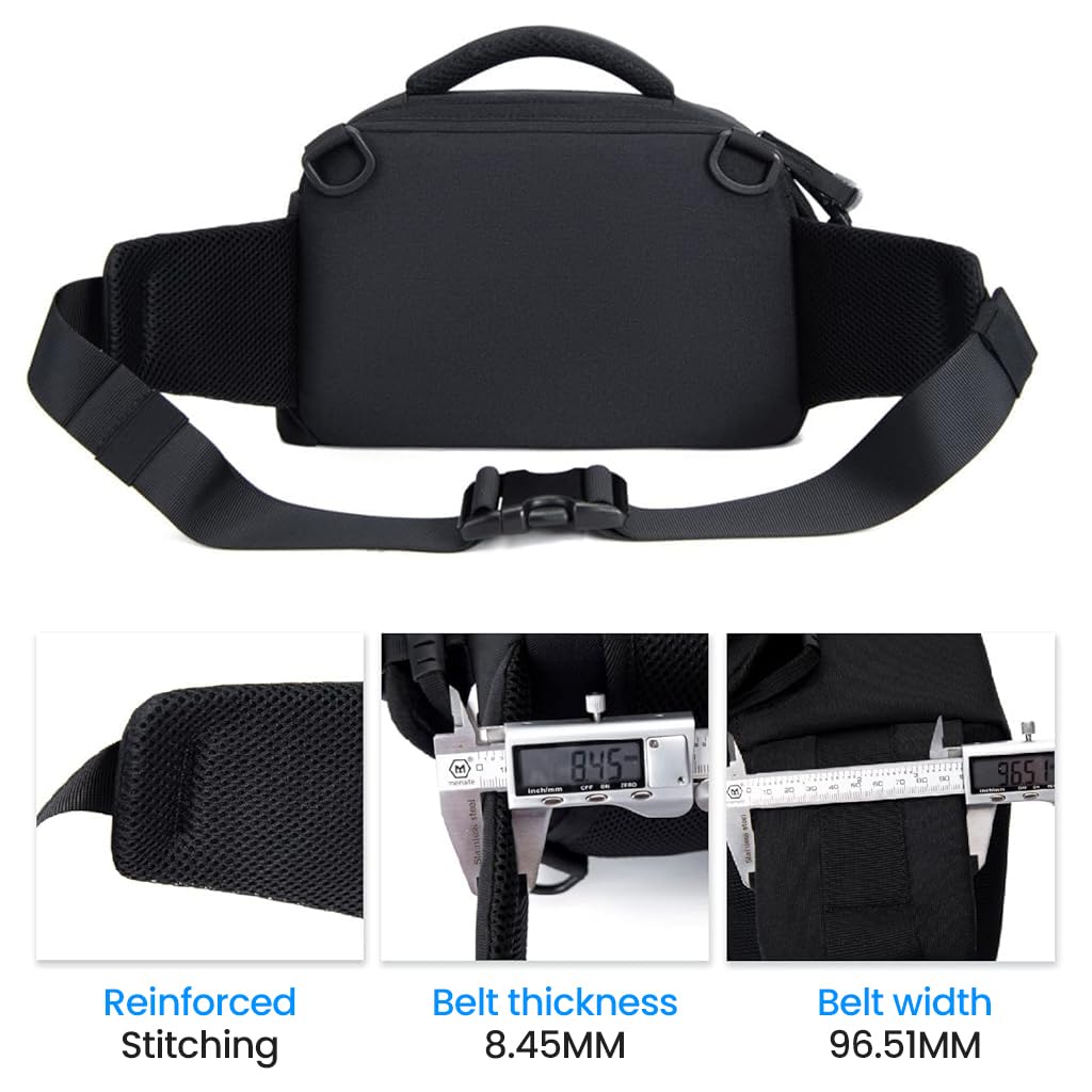 ZORBES Camera Bag for DSLR and Mirrorless with Waist Shoulder Carry Options | Waterproof Nylon Design
