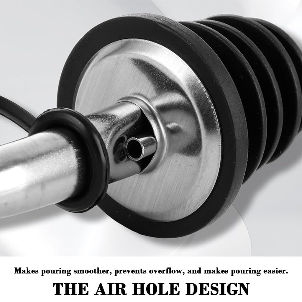 Supvox Oil Bottle Cap Dispenser Set for Kitchen with 6 Pcs | Featuring Reflux Hole and Dust Caps