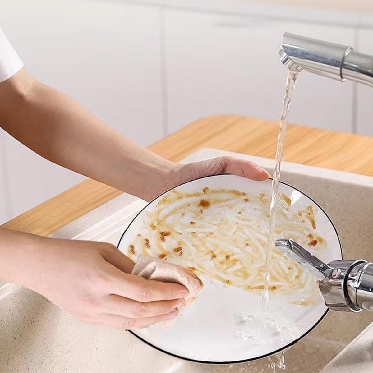 Supvox Loofah Cleaning Cloth for Kitchen with Free Cutting Design and 10 Pack 10.6 x 11.8 in Grey | Natural Fiber Quick Dry Dusting Cloth