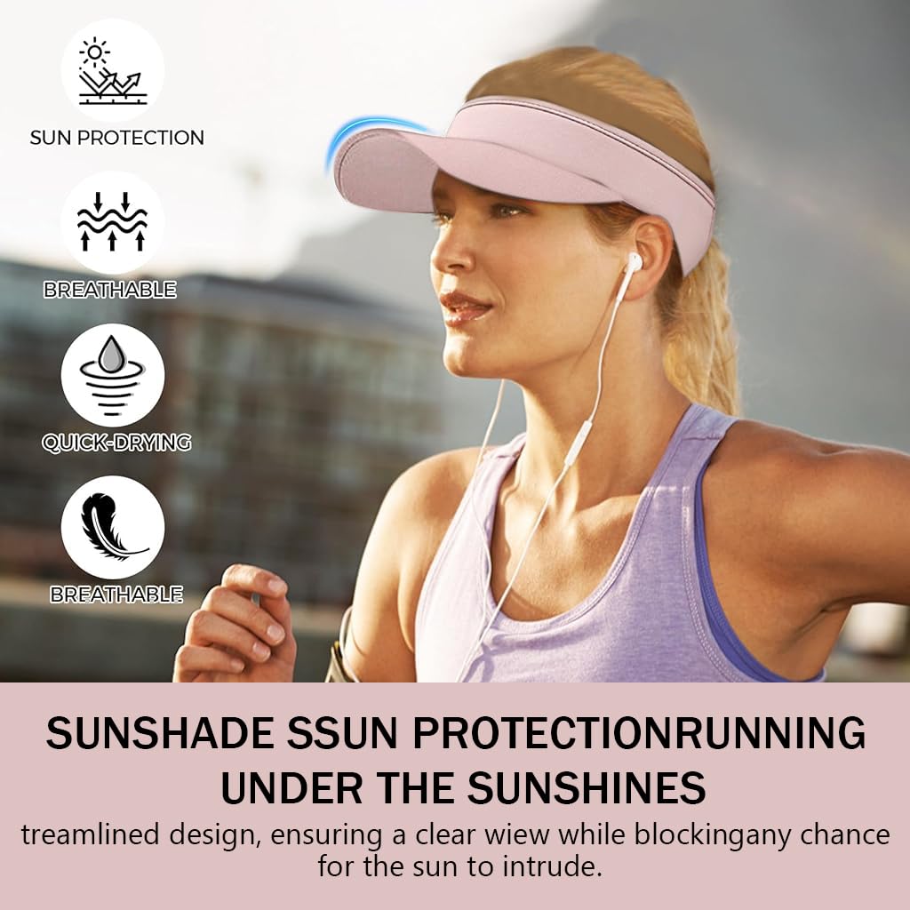 Zibuyu Women Sun Visor Baseball Hat for Summer with Wide Brim UPF 50 Protection | Ice Silk Lightweight Cap for Running and Outdoor Activities