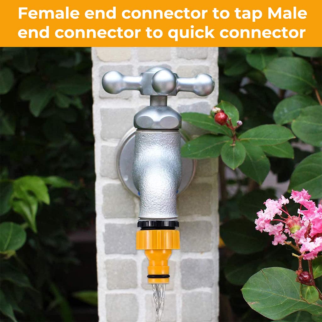 ELEPHANTBOAT Hose Pipe Fitting for Garden and Lawn | 3PCS Quick Water Connector Adaptor