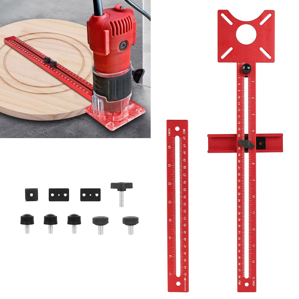 Serplex Router Circle Cutting Jig for Woodworking with 610mm Rail and Dual Scale Precision System