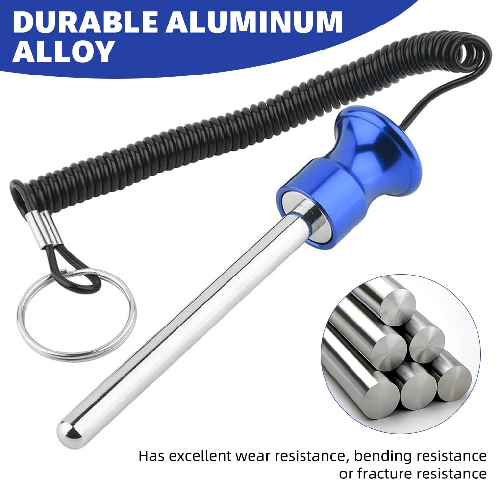 Proberos Weight Stack Fit Pins for Gym with Spring Coiled Lanyard & Keyring | Aluminum Alloy 2 Pcs