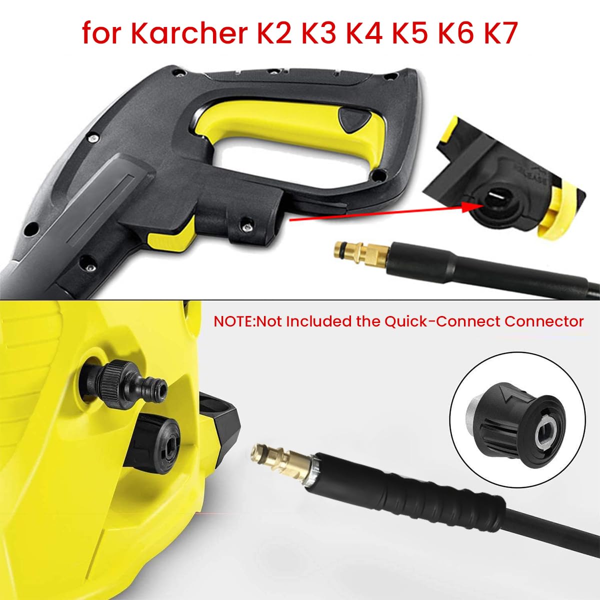 Serplex Water Hose for Karcher K Series Pressure Washers featuring 19.6ft PE Build & Metal Connectors