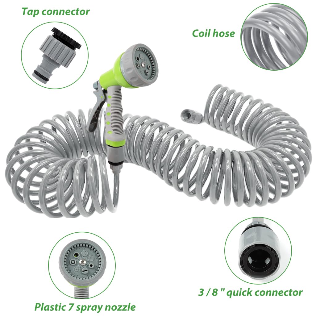 HASTHIP Garden Hose 15m Expandable for Lawn & Car Washing with 7 Spray Modes | EVA Kink-Free Design