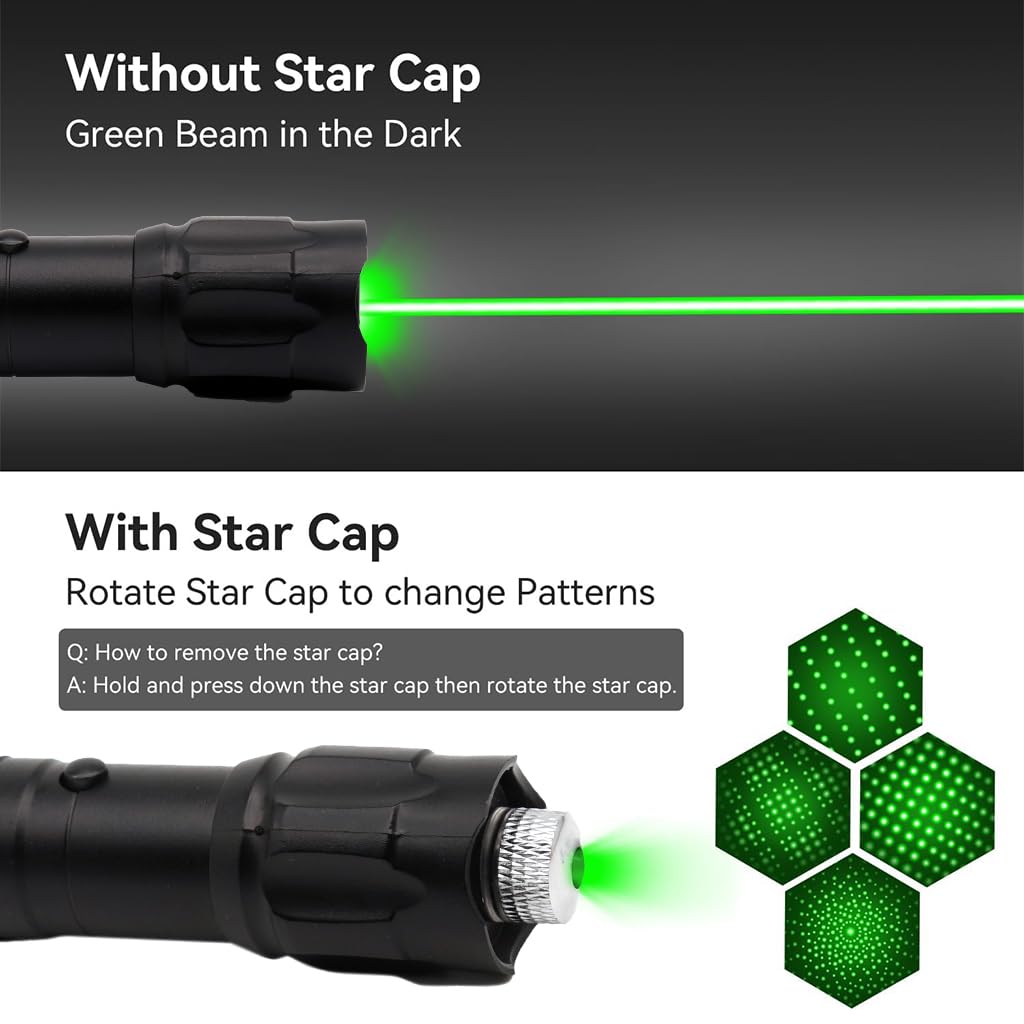 Climberty Laser Pointer for Stargazing and Presentations with 8 Patterns 10000m Range