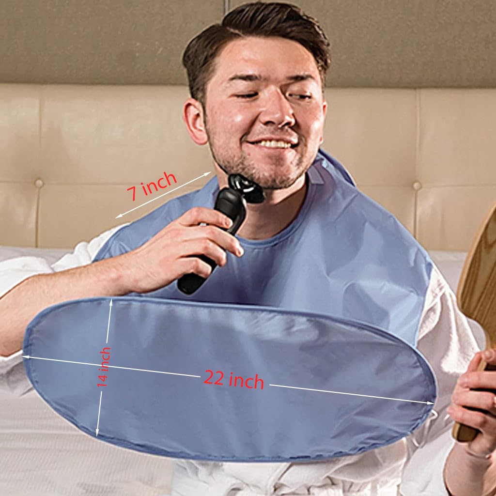 HANNEA Beard Bib Apron for Shaving and Trimming with Foldable Design | Waterproof Non‑Stick Grooming Cape for Men