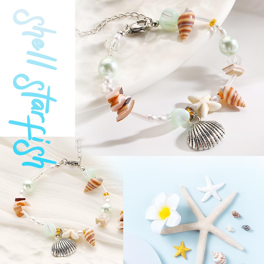 SANNIDHI Bracelet for Women featuring Boho Seashell and Starfish Beads | Beach Gift Accessory