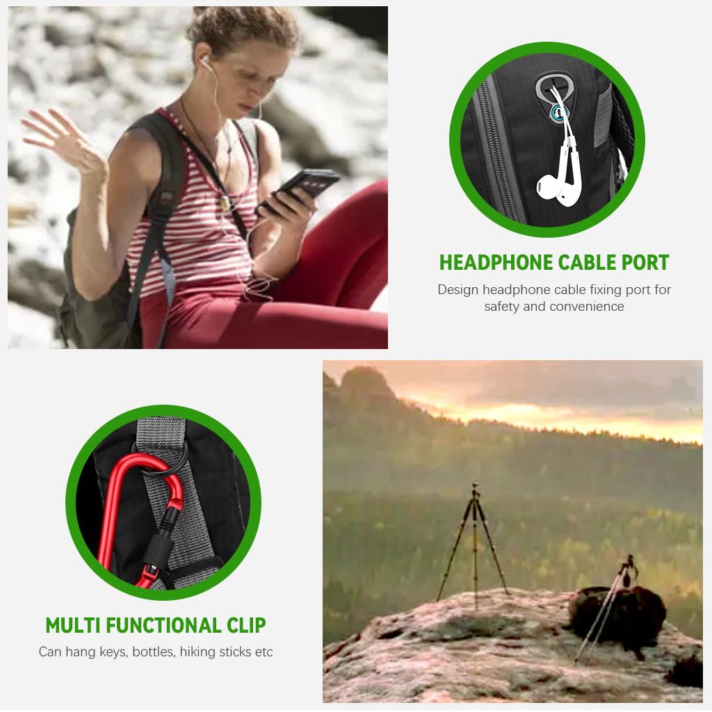 GUSTAVE Hiking Backpack for Trekking and Travel featuring 40L Capacity Waterproof Nylon | Padded Straps for Men