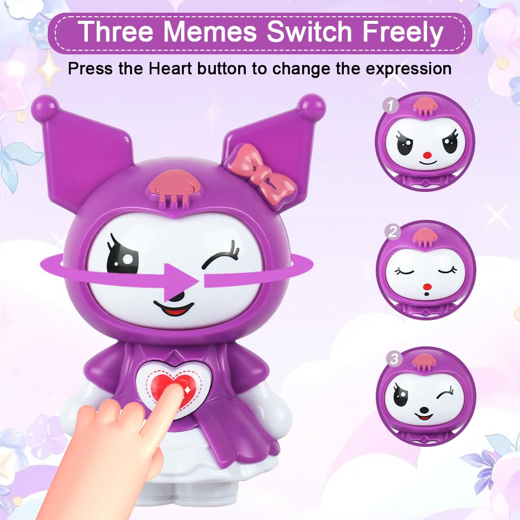 Zibuyu Kawaii Keychain Charm for Bags and Backpacks featuring 3 Fun Faces PVC Design | Gift for Girls