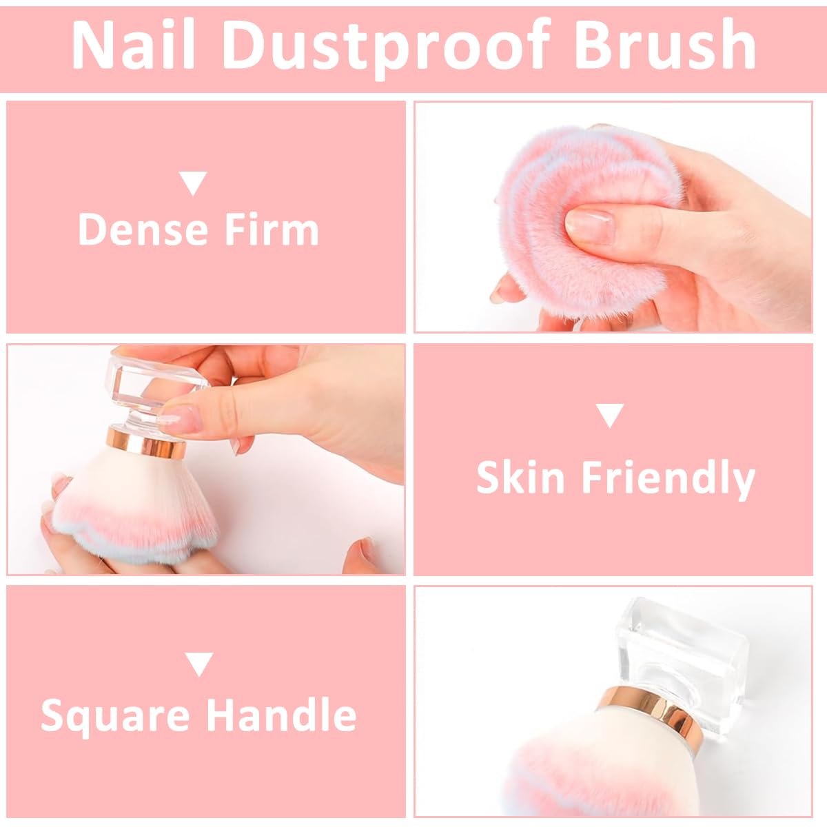 MAYCREATE® Nail Art Dust Brush Nail Polishing Dust Bush Soft Nail Cleaning Brush Nail Brush Nail Art Manicure Tools Nail Dust Cleaner Manicure Brush Clean Up Tools