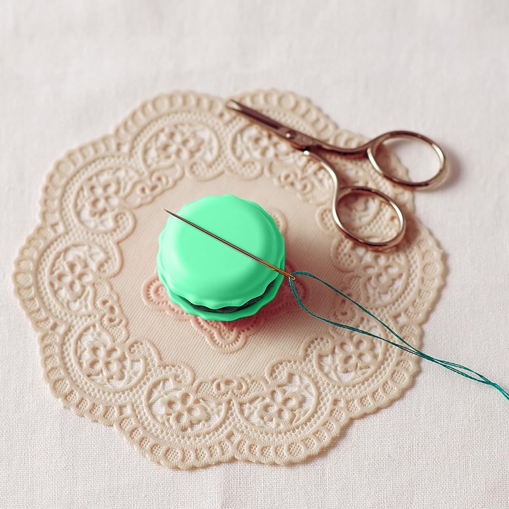 Supvox Magnetic Guide Belt Pin Holder for Sewing with Needle Sharpening Feature | Blue Wrist Pincushion