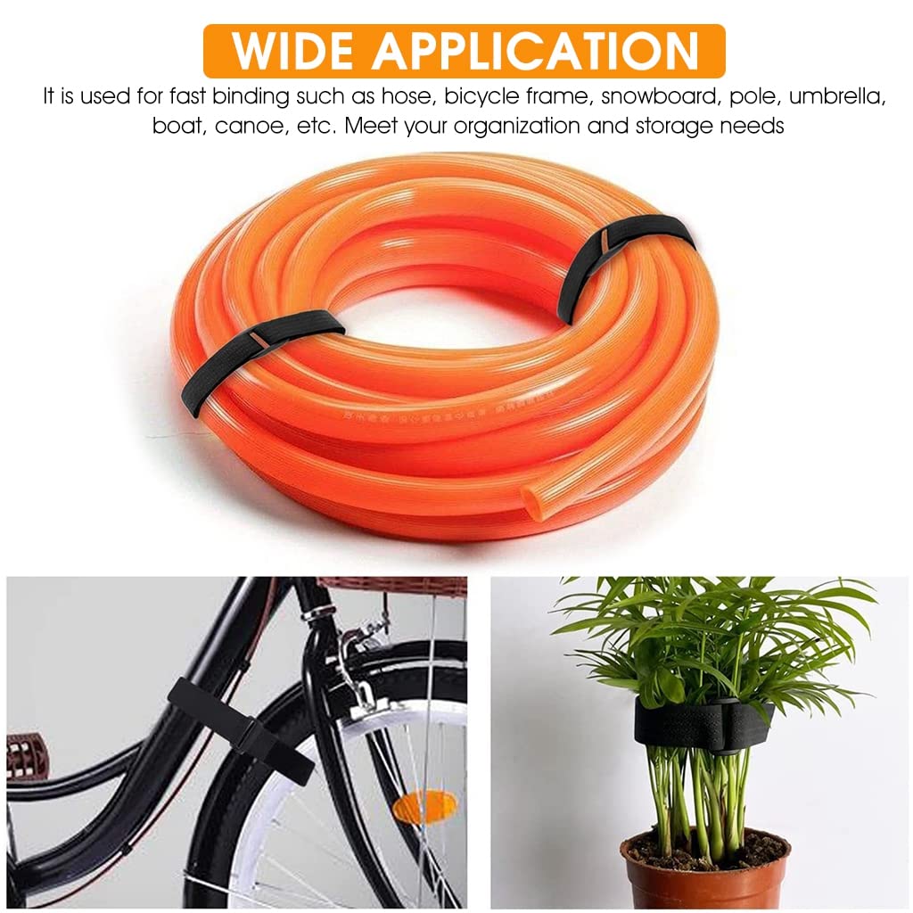 HASTHIP Cable Organiser for Home and Office with 5m Strap and 25 Plastic Buckles | Adjustable Hook and Loop Securing Straps